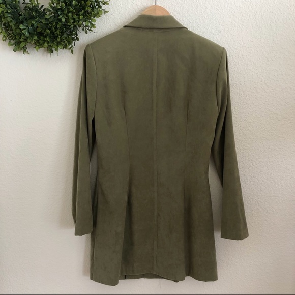 Women’s Vintage Gantos Olive Green Faux Suede Coat - Picture 2 of 6